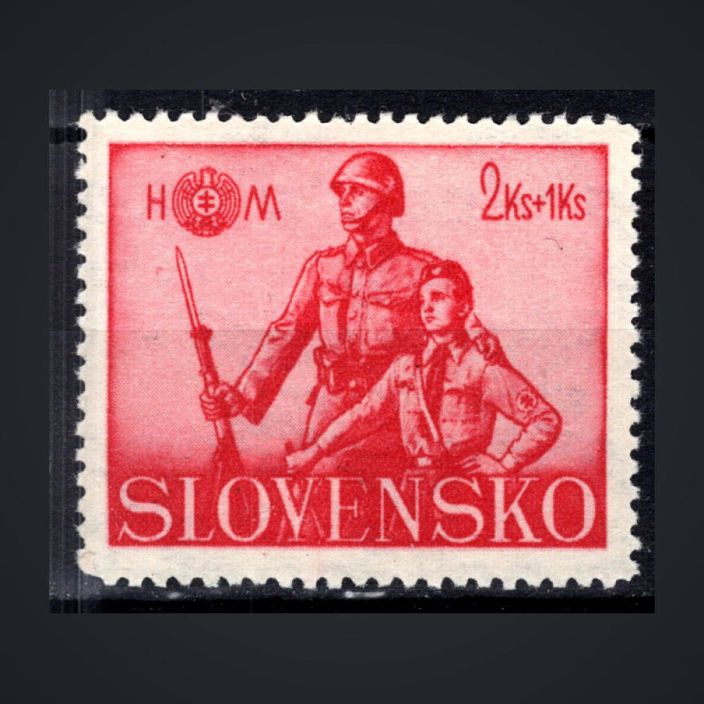 Známka Slovenský štát, Pof.67*, 2+1 Ks