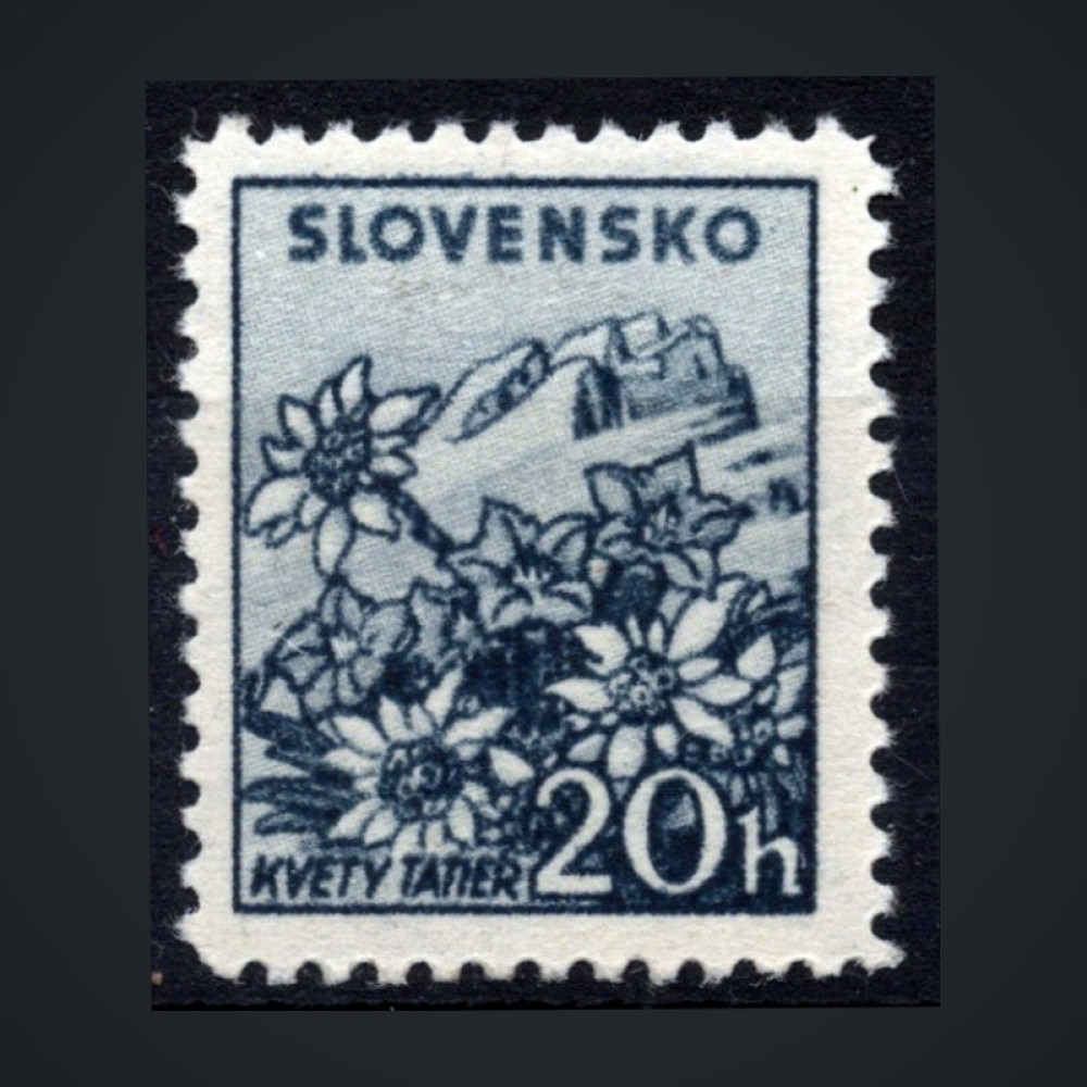 Briefmarke Slowakischer Staat, Pof.49Y (Mi. 73YA)*, 20H