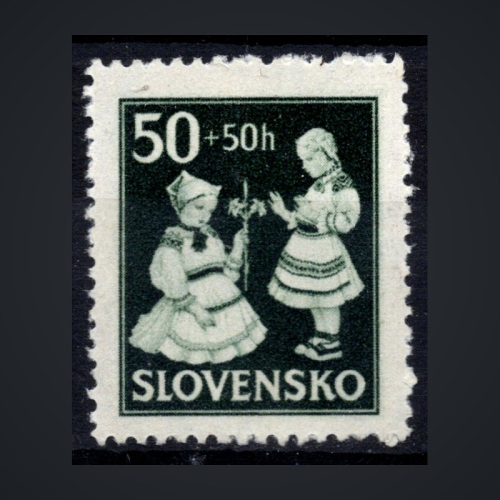 Briefmarke Slowakischer Staat, Pof.84 (Mi. 112)*, 50+50 H