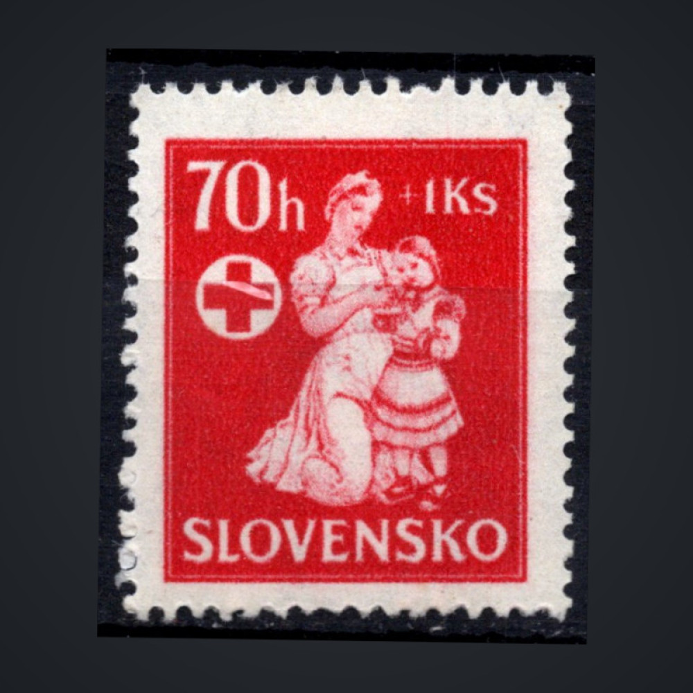 Briefmarke Slowakischer Staat, Pof.85 (Mi. 113)*, 70+1 H/Ks