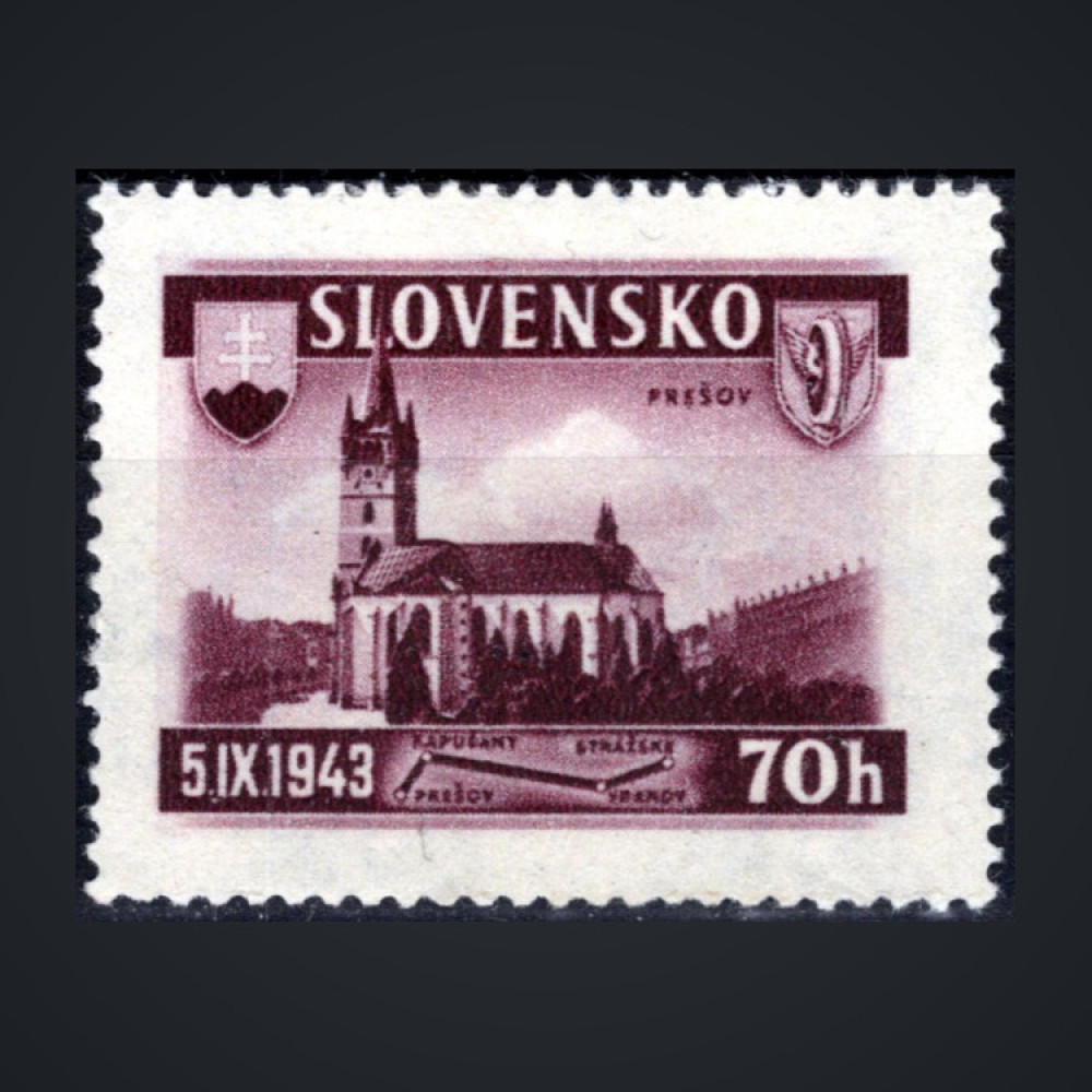 Známka Slovenský štát, Pof.90*, 70H