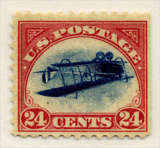 Inverted Jenny — letoun Curtiss JN-4 vytištěný vzhůru nohama