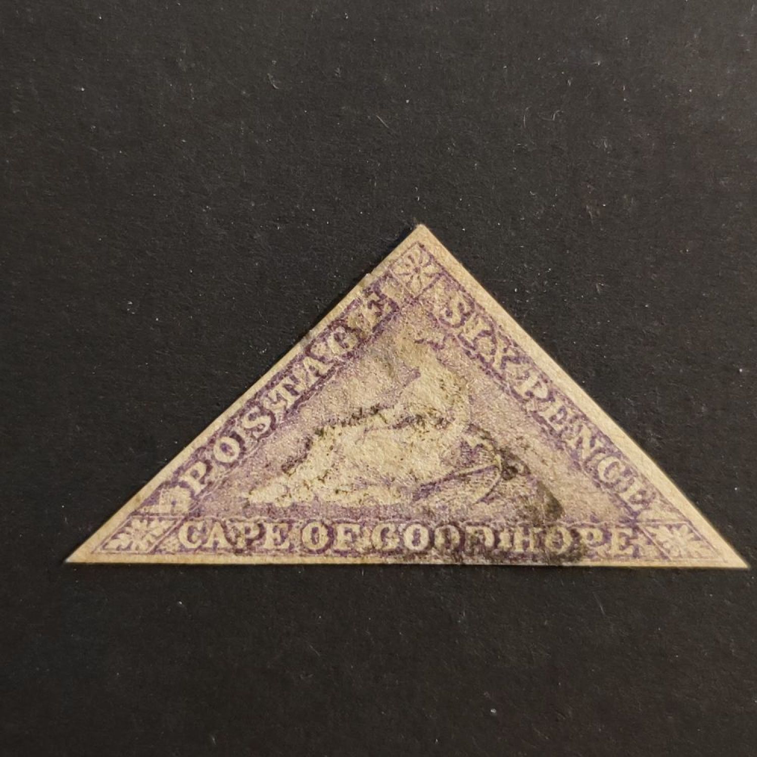 Kapský trojúhelník SG 20 (dotisk De La Rue 1863, razítkovaná – Znamky.cz