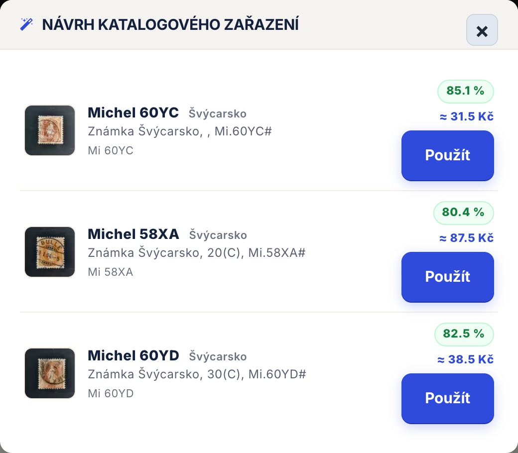 AI doplní katalogové číslo